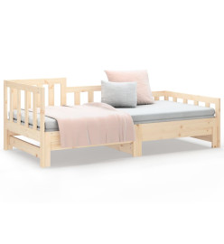 Lit coulissant 2x(80x200) cm Bois de pin massif