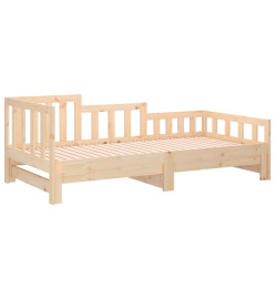 Lit coulissant 2x(80x200) cm Bois de pin massif