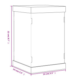 Boîte d'affichage transparente 14x14x22 cm acrylique