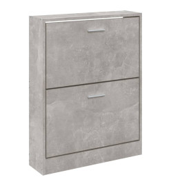 Armoire à chaussures Gris béton 59x17x81 cm Bois d'ingénierie