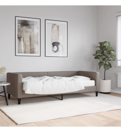 Lit de jour avec matelas taupe 80x200 cm tissu