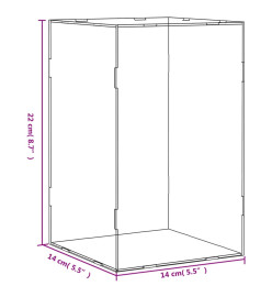 Boîte d'affichage transparente 14x14x22 cm acrylique