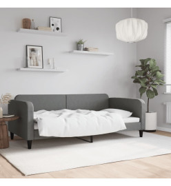 Lit de repos gris foncé 100x200 cm tissu