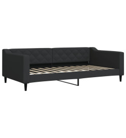 Lit de repos noir 100x200 cm tissu