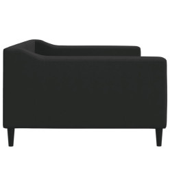 Lit de repos noir 100x200 cm tissu