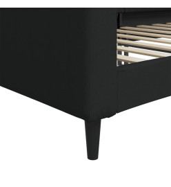 Lit de repos noir 100x200 cm tissu