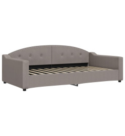Lit de jour avec matelas taupe 100x200 cm tissu