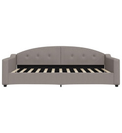Lit de jour avec matelas taupe 100x200 cm tissu