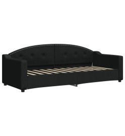 Lit de repos noir 80x200 cm tissu