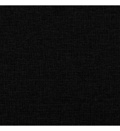Lit de jour avec gigogne et matelas noir 90x200 cm tissu