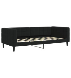 Lit de jour avec lit gigogne noir 90x190 cm velours