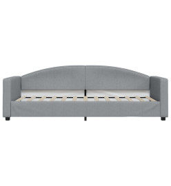 Lit de jour avec lit gigogne gris clair 80x200 cm tissu