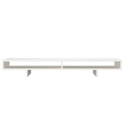 Support de moniteur Blanc 100x27x14 cm Bois de pin solide