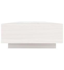 Support de moniteur Blanc 100x27x14 cm Bois de pin solide