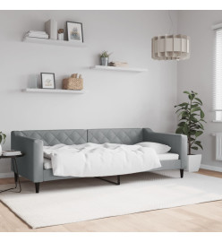 Lit de repos gris clair 90x200 cm Tissu