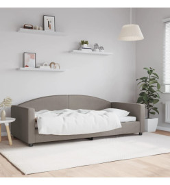 Lit de repos taupe 90x200 cm tissu