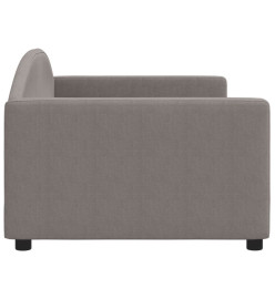 Lit de repos taupe 90x200 cm tissu