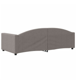 Lit de repos taupe 90x200 cm tissu