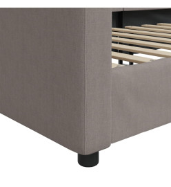 Lit de repos taupe 90x200 cm tissu