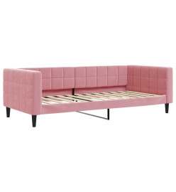 Lit de repos rose 90x200 cm velours