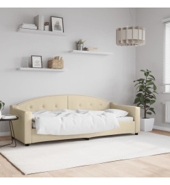 Lit de repos crème 80x200 cm tissu