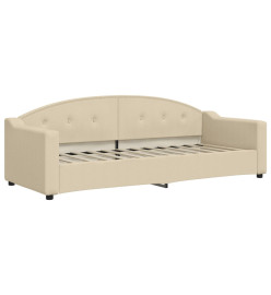 Lit de repos crème 80x200 cm tissu