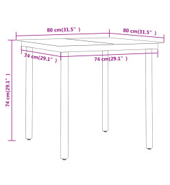 Ensemble de salle à manger de jardin avec coussins 3 pcs Noir