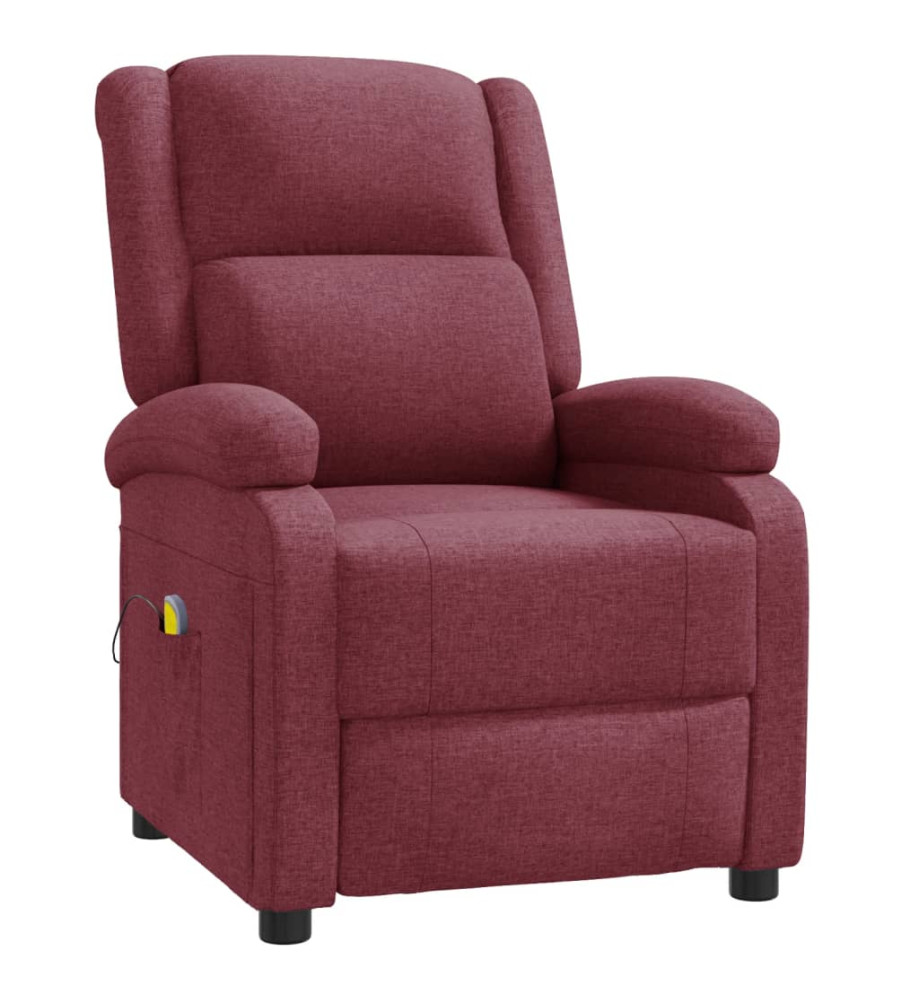 Fauteuil de massage Rouge bordeaux Tissu