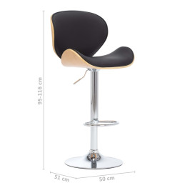 Tabouret de bar Noir Similicuir