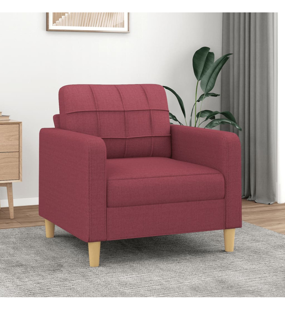 Fauteuil Rouge bordeaux 60 cm Tissu