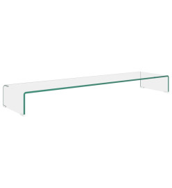 Meuble TV/ de moniteur 120 x 30 x 13 cm Verre Transparent