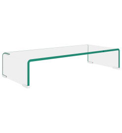 Meuble TV / pour moniteur 60 x 25 x 11 cm Verre transparent