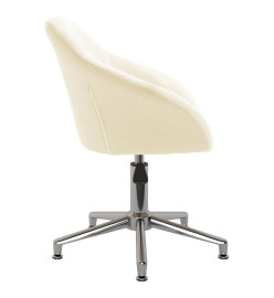 Chaise pivotante de bureau Crème Tissu