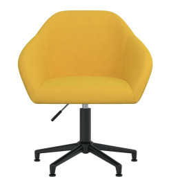 Chaise pivotante de bureau Jaune Velours