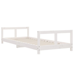Cadre de lit pour enfants blanc 80x200 cm bois de pin massif