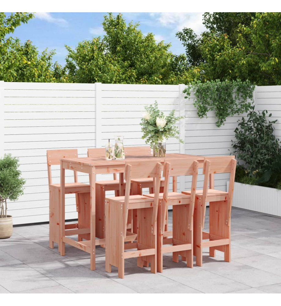 Ensemble de bar de jardin 7 pcs bois massif douglas