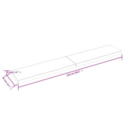 Dessus de table bois chêne massif traité bordure assortie