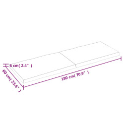 Dessus de table bois chêne massif traité bordure assortie