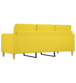 Canapé à 3 places Jaune clair 180 cm Tissu