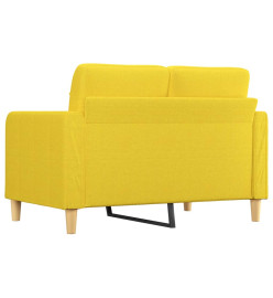 Canapé à 2 places Jaune clair 120 cm Tissu