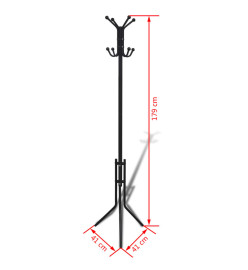 Portemanteau sur pied métal noir