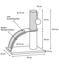 FLAMINGO Arbre à gratter pour chat Sno 2 35x25x43,5 cm