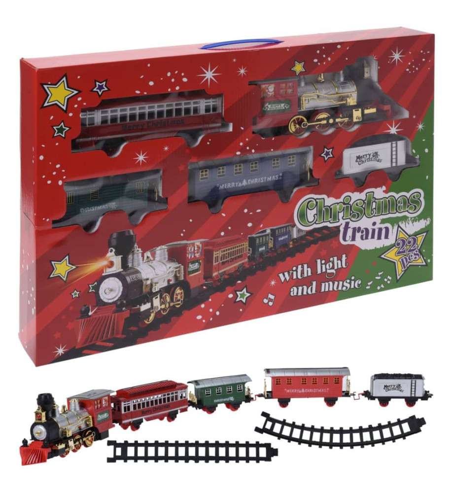 Ambiance Ensemble de train de Noël 22 pcs