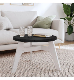 Dessus de table rond noir Ø60x3 cm bois de pin massif