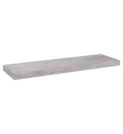 Étagères murales flottantes 2 pcs gris béton 80x23,5x3,8 cm MDF