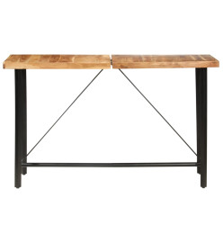 Ensemble de bar 9 pcs Bois d'acacia solide et cuir véritable