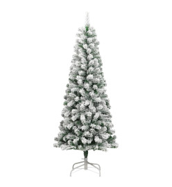 Sapin de Noël artificiel à charnières avec neige floquée 240 cm