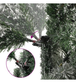 Sapin de Noël artificiel à charnières avec neige floquée 240 cm