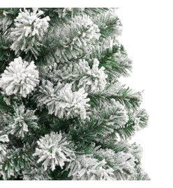 Sapin de Noël artificiel à charnières avec neige floquée 240 cm