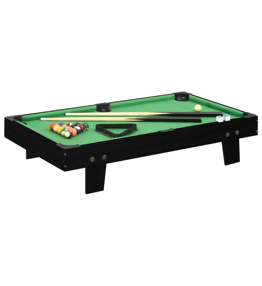 Mini table de billard 3 pieds 92x52x19 cm Noir et vert